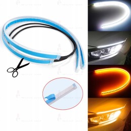 2in1 LED daytime running lights floating turn signal 60