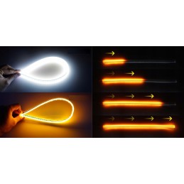 2in1 LED daytime running lights floating turn signal 60