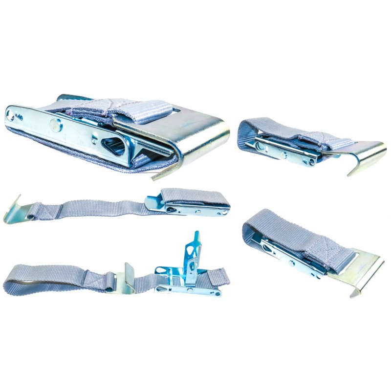 Curtain tensioning belt, hook, straight buckle, with lock