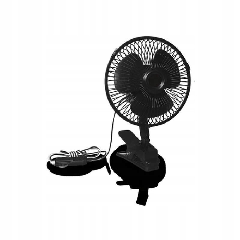 12v oscillating fan for a camper with a cigarette lighter