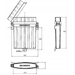 Customs document box, driver's container