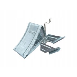 Metal wheel chock with a large aluminum handle