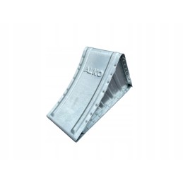 Metal wheel chock with a large aluminum handle