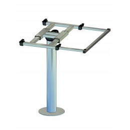 Table leg with 360° swivel frame