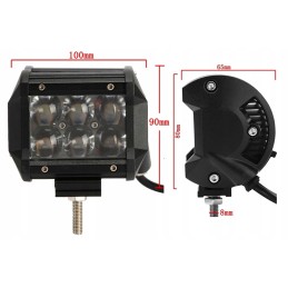 2 x 4D working lens halogen 6 LED 18W