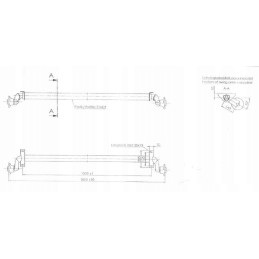 Unbraked trailer axle al ko optima 1500mm