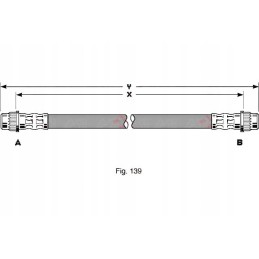 Brake hose elast renault 11 9 clio and 1 1 e