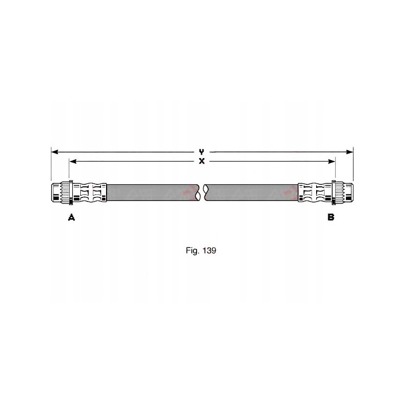 Brake hose elast renault 11 9 clio and 1 1 e