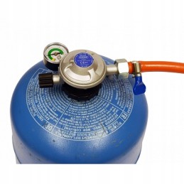 Universal gas leakage regulator with controller for Campingaz Cadac cylinders