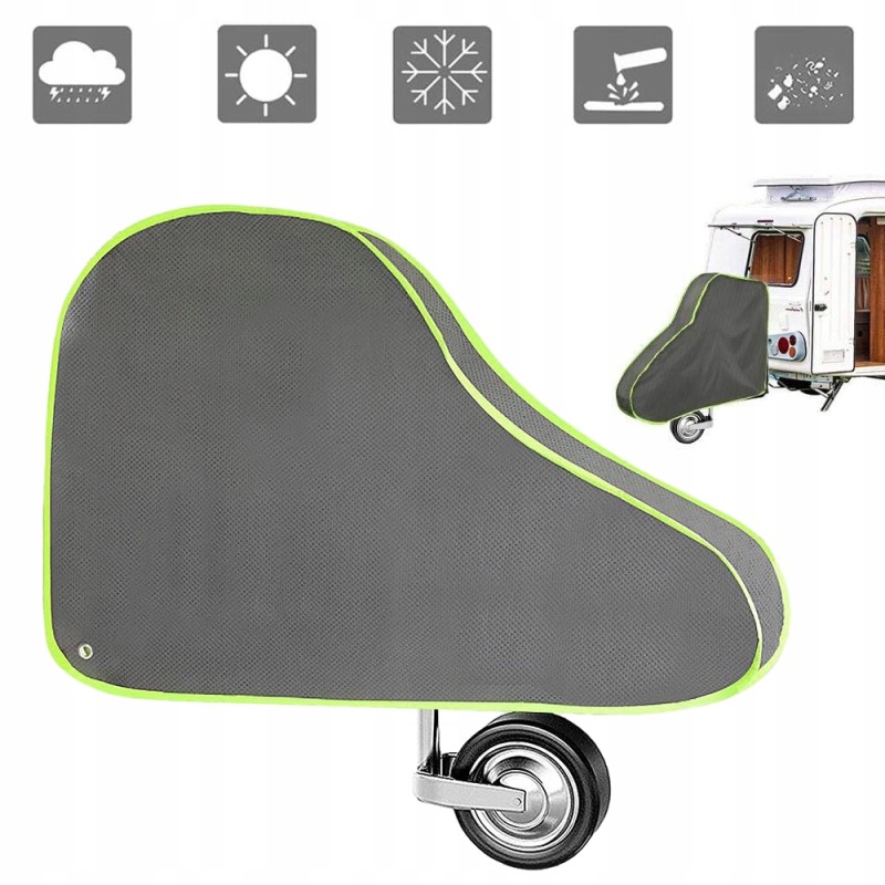 The caravan cover for the caravan tow bar is waterproof