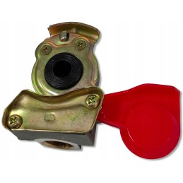Red m22 soft pneumatic connector with valve