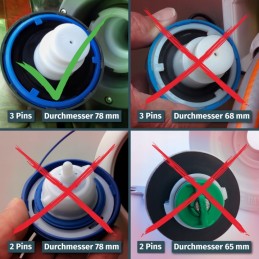Adapter for filling the water tank 3 pin D 78
