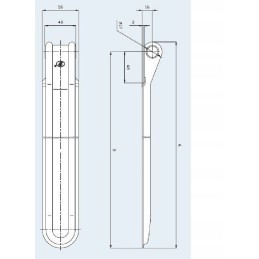 Steelpress hinge for side trailer zw 420