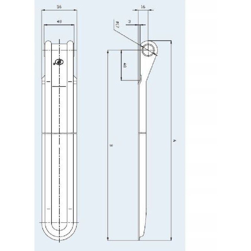 Steelpress hinge for side trailer zw 420