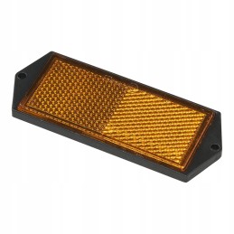 Rectangular reflector 104x40mm yellow for screws and rivets