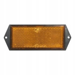 Rectangular reflector 104x40mm yellow for screws and rivets