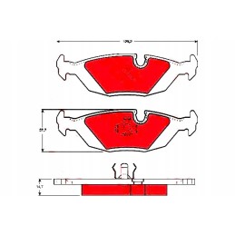 Brake pads volvo 440 k 460 480 e saab 900 i