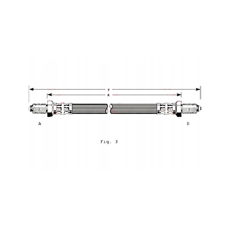 Brake hose elast saab 90 900 and 99 2 0 2 1