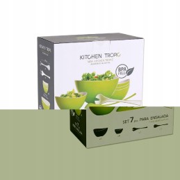 Salad set 7 elements, light and durable