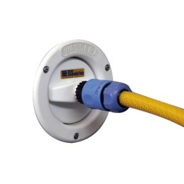 Quick-connect water filler cap for camper garden hose