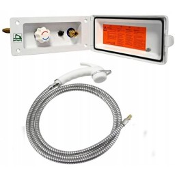 Outdoor water socket with reich shower