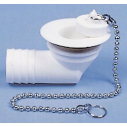 Angle drain for the washbasin