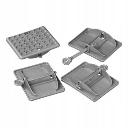 Caravan support leg foot, 4 pieces