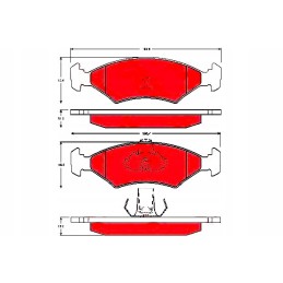 Brake pads ford front fiesta 89 trw