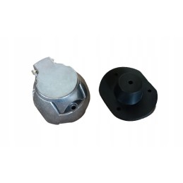 Aluminum socket, 7-pin screwed contacts, cover