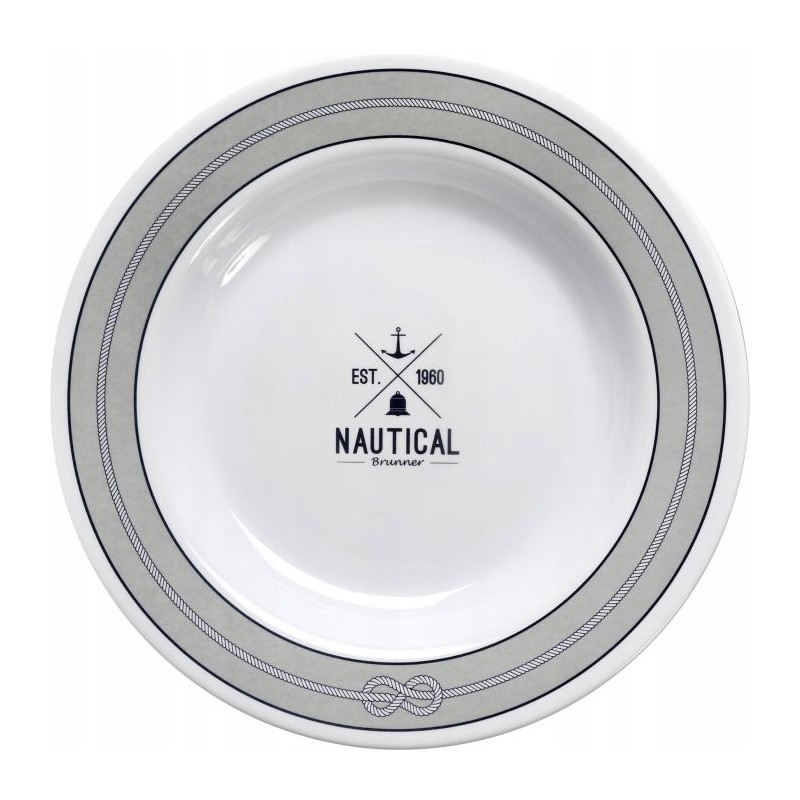 Tourist camping deep melamine plate nautical oe23 5 cm brunner