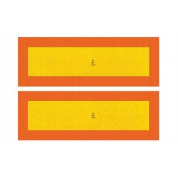 Long vehicle marking plates, sticker a