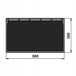 Mud flap, rubber apron, 500x300, semi-trailer