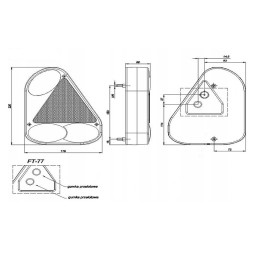 Set of tail lamps, food truck trailer, tow truck, left right, fog lamps