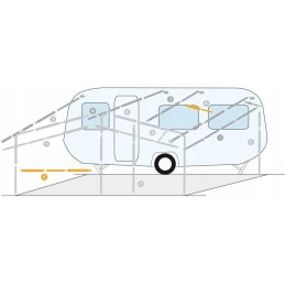 Pipe rod for the tent vestibule frame, 115-200 cm