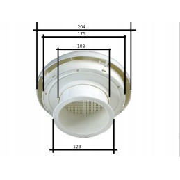 White ventilation mushroom fawo