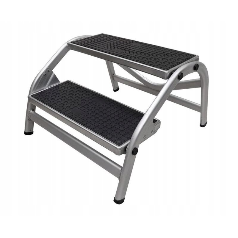 Double entry step for a Haba camper