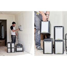 Mobile solar inverter pure sine wave 230v 1 5kw battery 91ah eco