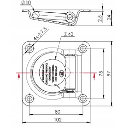 Recessed load securing floor holder