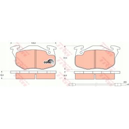 Trw brake pads peugeot renault 83 91
