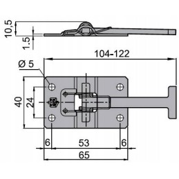 Lock, catch, door limiter, zpl