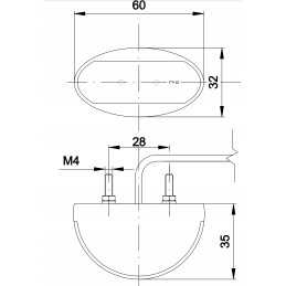 Yellow LED marker lamp FT 012 with side marker