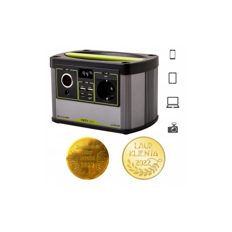 Mobile silent odorless solar generator powerbank 187wh 230v 120w 4x4