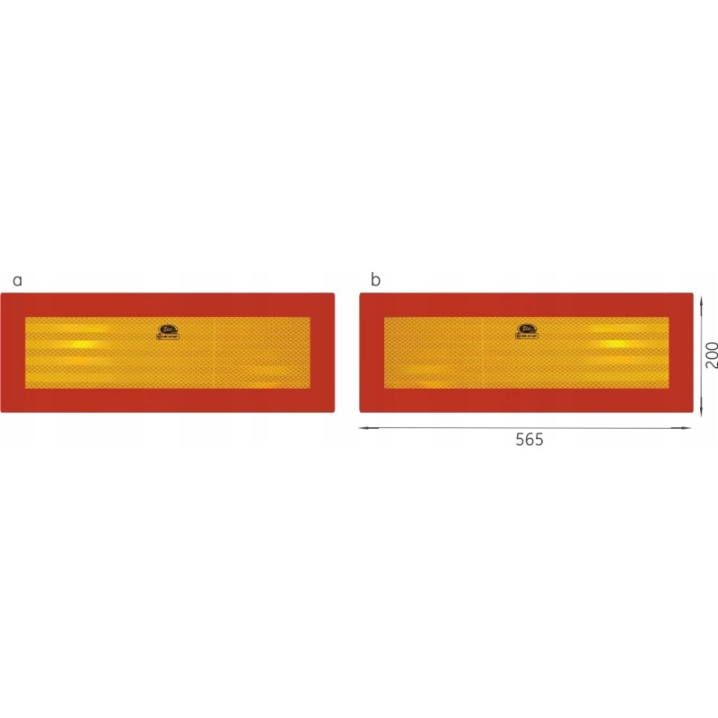 Warning plate for E20 Elite semi-trailer, 2 pieces