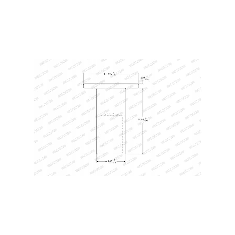 Lining rivets 8mmx18mm, pack of 100 pcs
