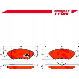 Brake pads front ford fiesta 95 trw