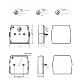 LED rear lamp 12v lawet bayonet diodes universal