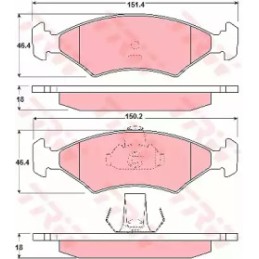 Brake pads ford fiesta 95 00