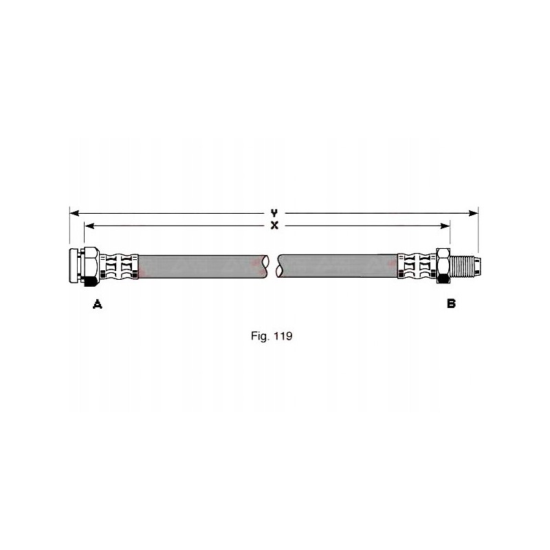 Elast brake pipe Fiat Barchetta Punto Lanc
