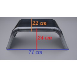 2 x stamped metal fenders, 13-14 inch wheels, metal trailer