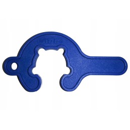 A key for gas cylinders for a camping camper